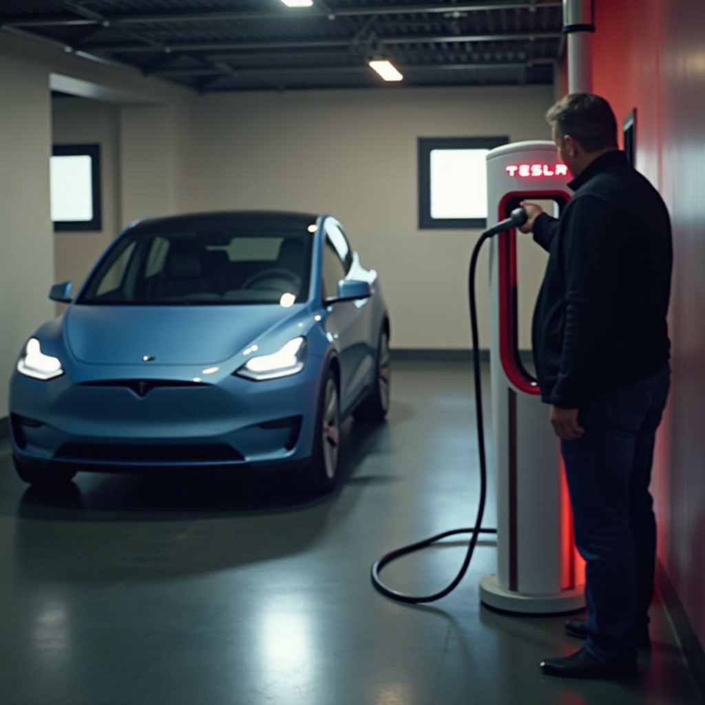 настенное зарядное устройство Tesla не работает