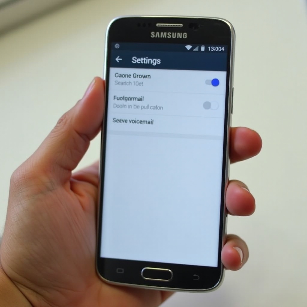 как да нулирам гласовата поща на Samsung