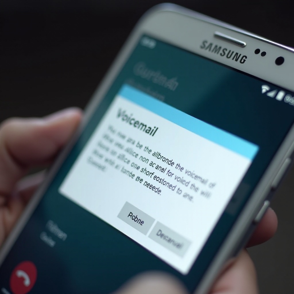 как да нулирам гласовата поща на Samsung
