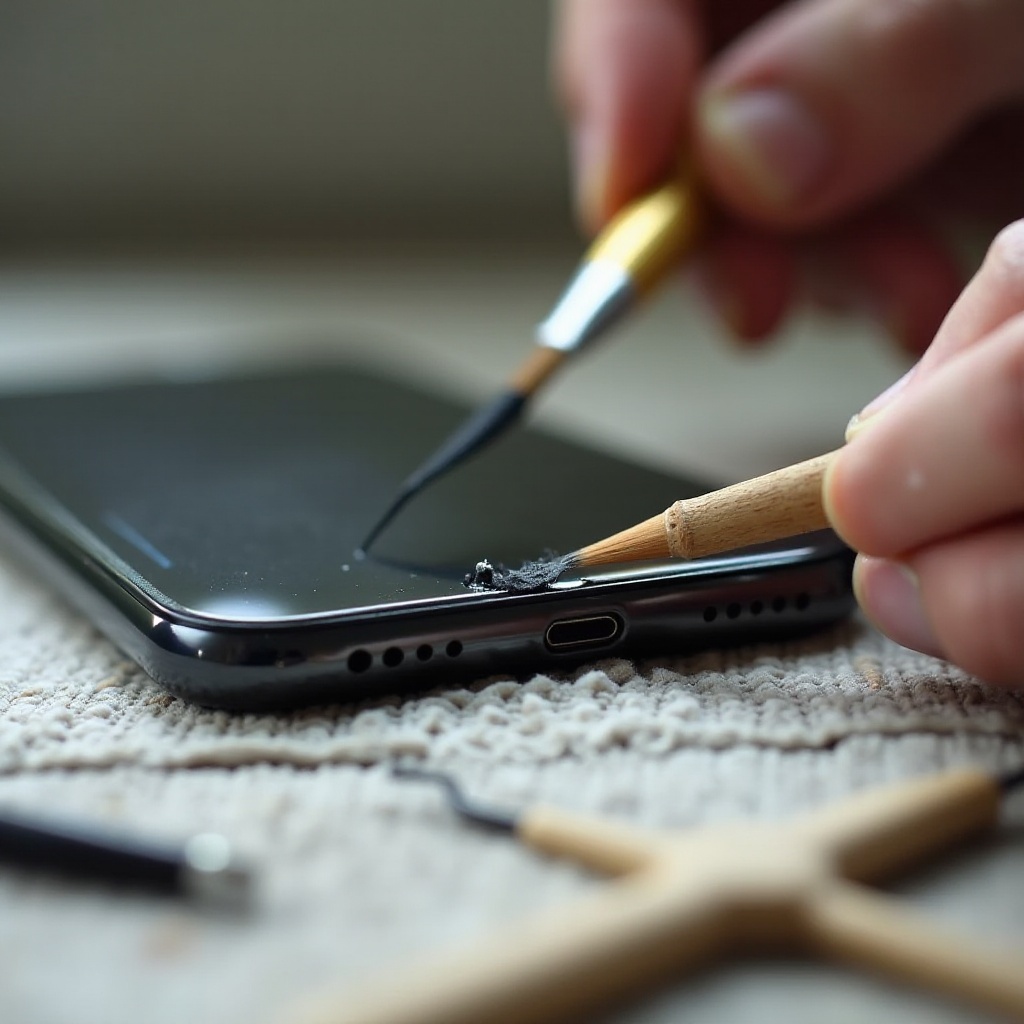 портът за зареждане на iPhone не работи след почистване