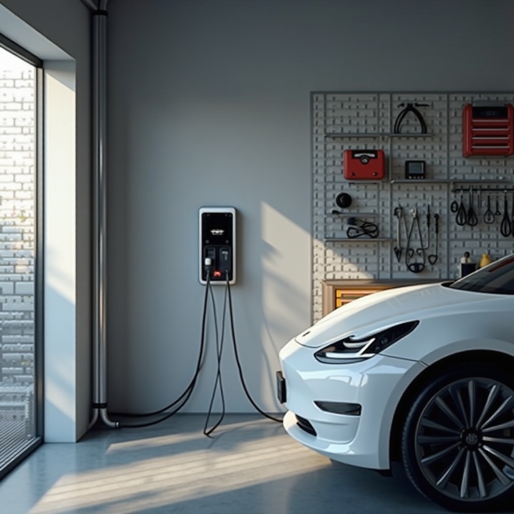 стенното зарядно устройство Tesla не работи