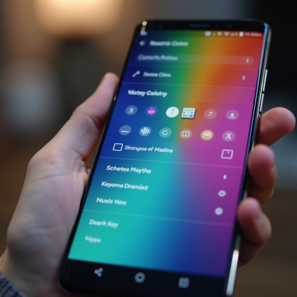 cum se schimbă culoarea pe telefonul Android